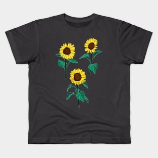 Sunny Sunflowers Kids T-Shirt